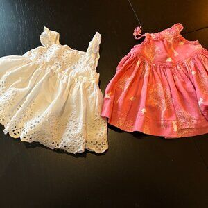 🎀🐰 Baby Gap Dress Bundle – Size 0–3 Months (Set of 2) 🐰🎀